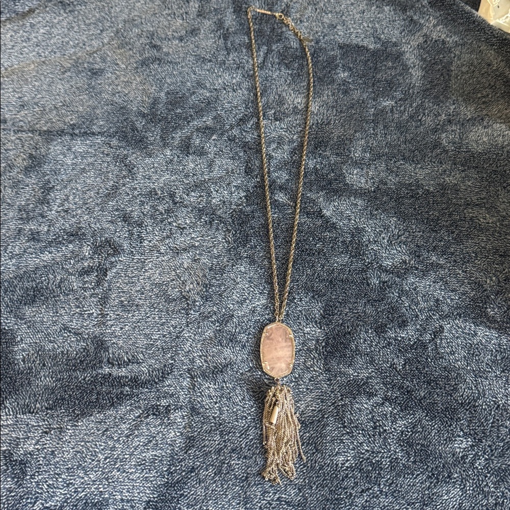 Kendra Scott Silver Pendant Necklace with Tassel